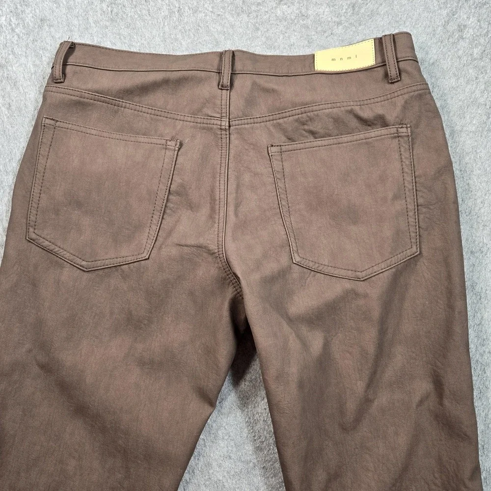 MNML Jeans Mens 36x34 Brown Dark Wash Bootcut 5 Pocket Denim Casual Pants